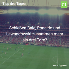 Der 14. Tipp des Tages: Schießen Bale, Ronaldo und Lewandowski zusammen mehr als drei Tore?