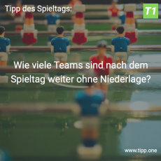 Der 7. Tipp des Spieltags: Wie viele Teams sind nach dem Spieltag weiter ungeschlagen?