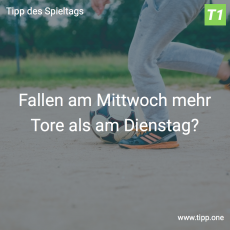 Der 16. Tipp des Spieltags: Fallen am Mittwoch mehr Tore als am Dienstag?