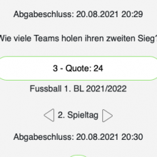 Der zweite Tipp des Spieltags: Wie viele Teams holen ihren zweiten Sieg?