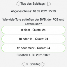 Der fünfte Tipp des Spieltags: Wie viele Tore schießen der BVB, der FCB und Leverkusen?