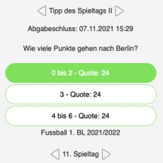 Der elfte Tipp des Spieltags: Wie viele Punkte gehen nach Berlin? Der elfte Tipp des Spieltags: Wie viele Punkte gehen nach Berlin?