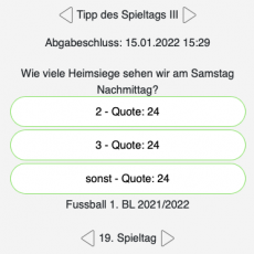 Der 19. Tipp des Spieltags: Wie viele Heimsiege sehen wir am Samstag Nachmittag?