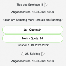 Der 26. Tipp des Spieltags: Fallen am Samstag mehr Tore als am Sonntag?
