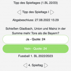 Der vierte Tipp des Spieltags: Schießen Gladbach, Union und Mainz in der Summe mehr Tore als die Bayern?