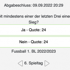 Der sechste Tipp des Spieltags bei Tipp.One: Holt mindestens einer der letzten drei einen Sieg?