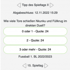 Der letzte Tipp des Spieltags vor Weihnachten: Wie viele Tore schießen Nkunku und Füllkrug im direkten Duell?