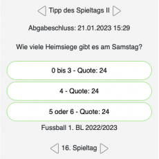 Der 16. Tipp des Spieltags bei Tipp.One: Wie viele Heimsiege gibt es am Samstag?