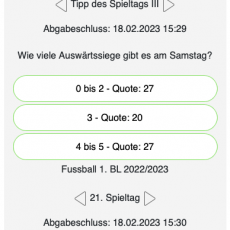 Der 21. Tipp des Spieltags bei Tipp.One: Wie viele Auswärtssiege gibt es am Samstag?