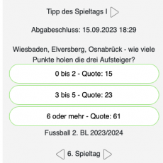 Der Tipp zum 6. Spieltag in Liga 2: Wiesbaden, Elversberg, Osnabrück – wie viele Punkte holen die drei Aufsteiger?