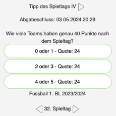Für den Klassenerhalt werden sie dieses Jahr mal wieder nicht benötigt. Trotzdem kennt jeder diese Zahl: Wie viele Teams in der ersten Liga haben nach dem Spieltag genau 40 Punkte?