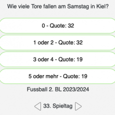 Der Tipp zum 33. Spieltag in Liga 2: Wie viele Tore fallen am Samstag in Kiel?