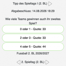 Wie viele Teams gewinnen auch ihr zweites Spiel? Der 2. Tipp des Tages in Liga 2