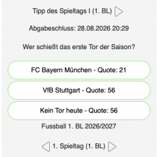 Die Bundesliga beginnt – Wer schießt das erste Tor? Die Bundesliga beginnt – Wer schießt das erste Tor?